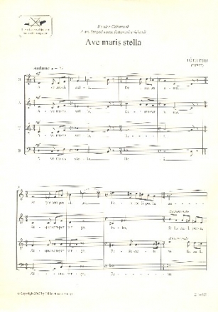 Ave maris stella for mixed chorus a cappella score