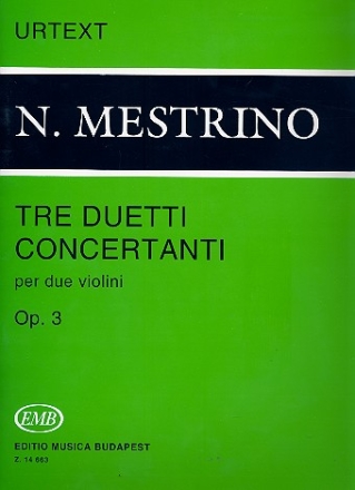 3 Duetti concertanti op.3 fr 2 Violinen Partitur und Stimmen