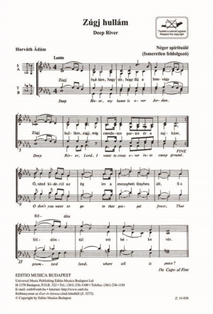 Deep River SATB (Stimme)