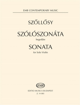 Andrs Szillosy Sonata for Solo Violin (1947) Violin