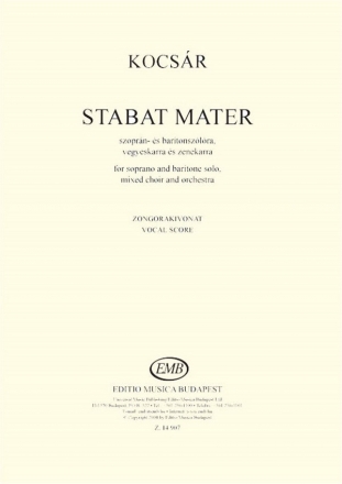 Mikls Kocsr Stabat Mater SATB and Piano