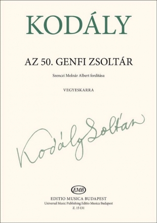 Zoltn Kodly, Geneva Psalm 50 SATB