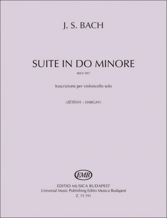 Suite In Do Minore BWV 997 per violoncello solo