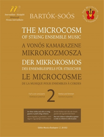 The Microcosm of String Ensemble Music 2 (+QR) fr 3 Violinen und Cello oder Streichquartett  Partitur und STimmen