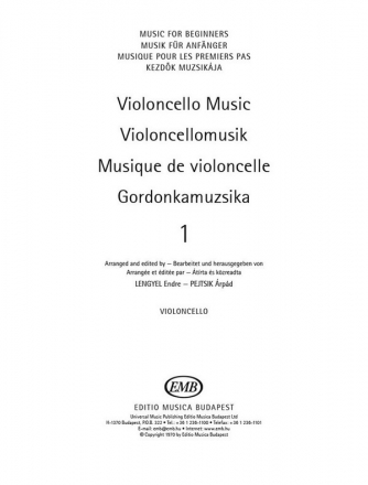 Violoncello Music for Beginnera  Violoncello