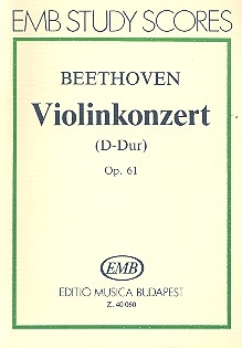 Concerto in D Major op.61 for violin and orchestra study score