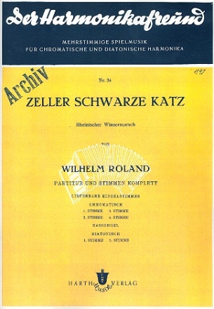 Zeller Schwarze Katz fr 3 Akkordeons (Ensemble) Partitur und Stimmen