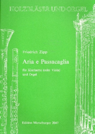 Aria e Passacaglia fr Klarinette (Viola) und Orgel Partitur und Stimmen