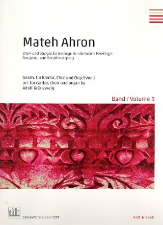 Mateh Ahron Band 3 fr Kantor, gem Chor und Orgel Partitur