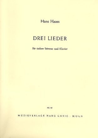 3 Lieder nach Rilke fr tiefere Singstimme und Klavier