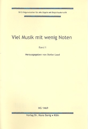 Viel Musik mit wenig Noten Spielbuch 1 fr E-Orgel mit Begleitautomatik