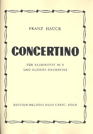 Concertino fr Klarinette und Orchester fr Klarinette und Klavier