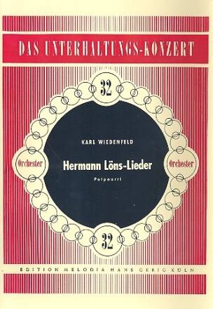 Hermann-Lns-Lieder: Potpourri fr Salonorchester