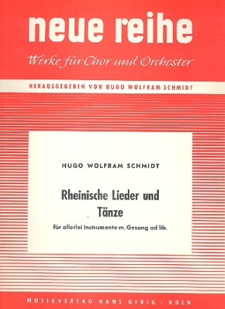 Rheinische Lieder und Tnze fr flexible Ensemble (Chor ad lib) Partitur