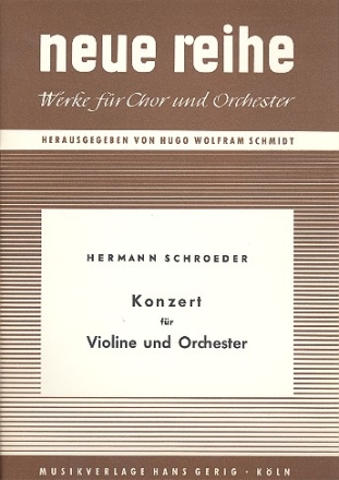 Konzert fr Violine und Orchester Partitur