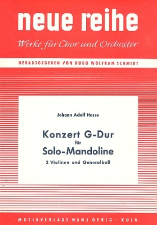 Konzert G-Dur fr Mandoline und Streicher Partitur