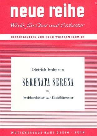 Serenata serena fr Streichorchester (Blockflten-Ensemble) Partitur