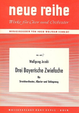 Jacobi, Wolfgang 3 Bayerische Zwiefache f. Streichorche