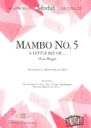 Mambo no.5: fr Akkordeonorchester Partitur