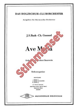 Bach, Johann Sebastian Ave Maria Akkordeonorchester Stimmenset