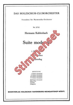 Kahlenbach, Hermann Suite moderne Akkordeonorchester Stimmenset