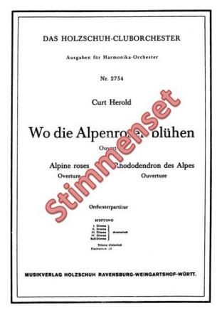 Herold, Curt Wo die Alpenrosen blhen Akkordeonorchester Stimmenset