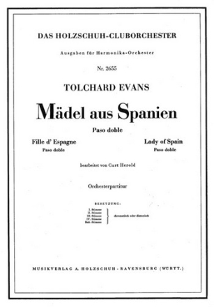 Evans, T. Mdel aus Spanien Akkordeonorchester Partitur