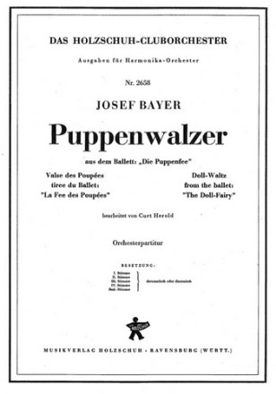 Bayer, J. Puppenwalzer Akkordeonorchester Partitur