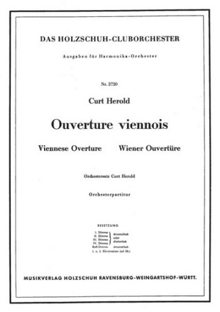 Herold, Curt Ouverture viennois Akkordeonorchester Partitur