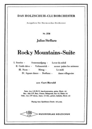 Steffaro, Julius Rocky Mountains Suite Akkordeonorchester Partitur