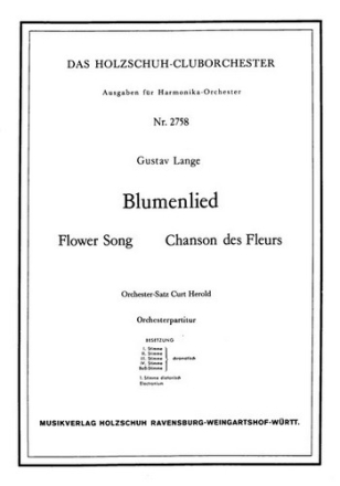 Lange, Gustav Blumenlied Akkordeonorchester Partitur