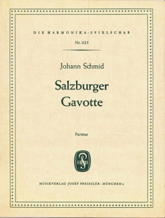 Johann Schmid Salzburger Gavotte Akkordeon-Orchester Partitur