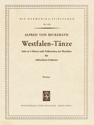 von Beckerath, Alfred Westfalen-Tnze Akkordeonorchester Partitur