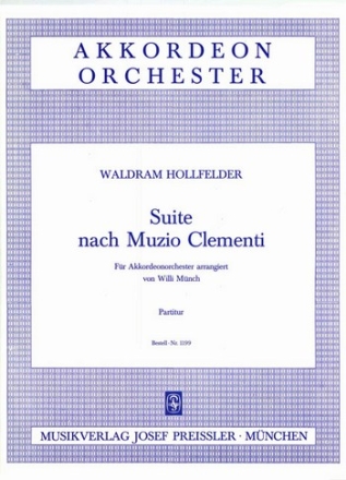 Waldram Hollfelder Suite nach Muzio Clementi Akkordeon-Orchester Partitur