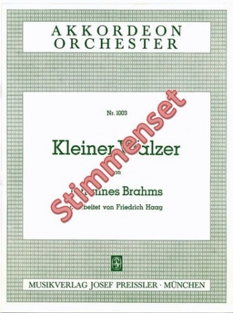 Brahms, Johannes Kleiner Walzer Akkordeonorchester Stimmenset