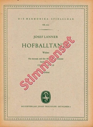 Lanner, Josef / Herold, Curt Hofball Tnze Akkordeonorchester Stimmenset