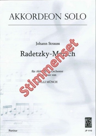 Strau, Johann Radetzky-Marsch Akkordeonorchester Stimmenset