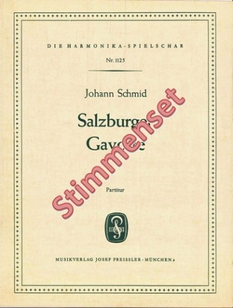 Schmid, Johann Salzburger Gavotte Akkordeonorchester Stimmenset