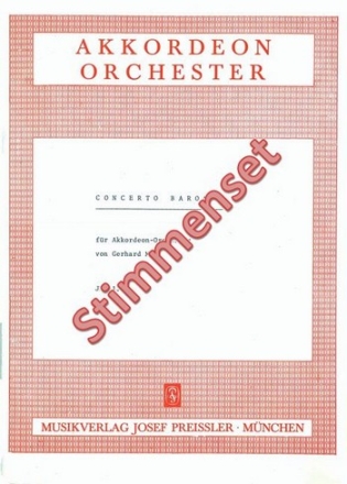 Mohr, Gerhard Concerto barocco Akkordeonorchester Stimmenset