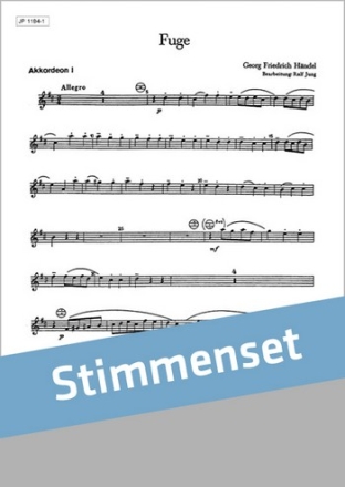 Hndel, Georg Friedrich / Moszkowski, Moritz Fuge / Spanischer Tanz Nr.2 Akkordeonorchester Stimmenset