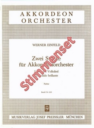 Einfeld, Werner Zwei Stcke fr Akkordeon-Orchester Akkordeonorchester Stimmenset