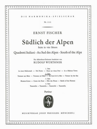 Ernst Fischer Sdlich der Alpen 2.Satz Akkordeon-Orchester Partitur