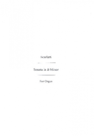 Sonata in b Minor for organ archive copy