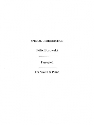 Felix Borowski: Passepied Violin, Piano Accompaniment Instrumental Work