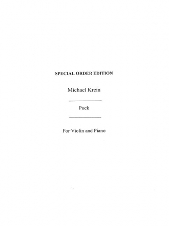 Michael Krein: Puck (Violin/Piano) Violin, Piano Accompaniment Instrumental Work