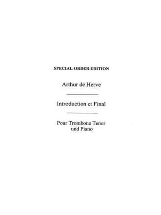 Introduction et Final pour trombone tenor and piano