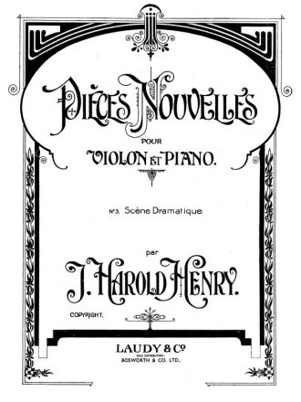 Henry, J H Scene Dramatique Vln/Pf Violin, Piano Accompaniment Instrumental Work