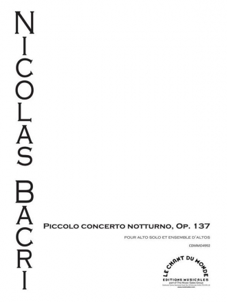 Nicolas Bacri, Piccolo Concerto Notturno Chamber Ensemble Buch