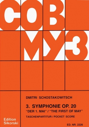 Dimitri Shostakovich, Symphony No.3 Op.20 Orchestra Studienpartitur