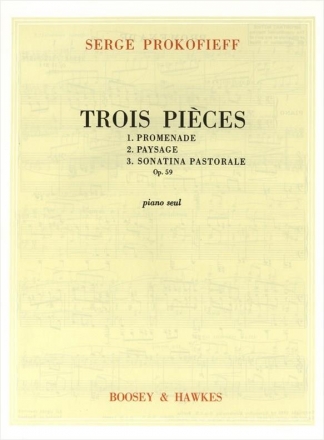 Sergei Prokofiev, Trois Pieces Op. 59 Klavier Buch